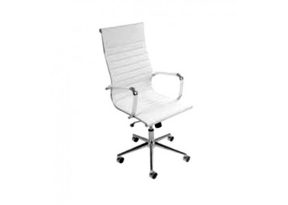 High-Back Modern Chair-white